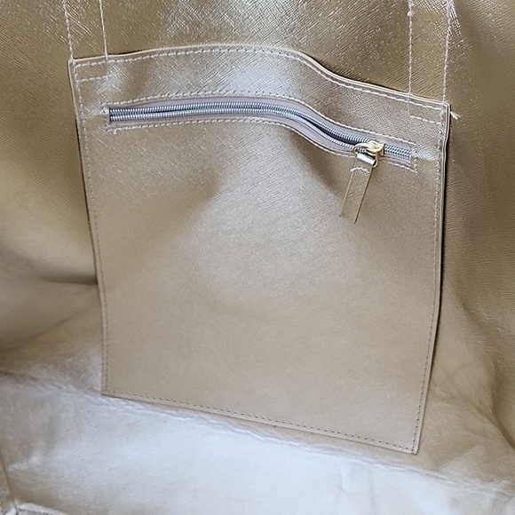 Michael Kors Champagne Metalic Gold Shopping Tote - Picture 12 of 13